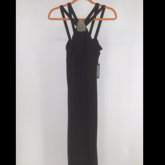 New York & Co. Small Black Beaded Front Maxi Dress - Picture 1 of 8